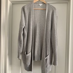 BP grey knit open cardigan
